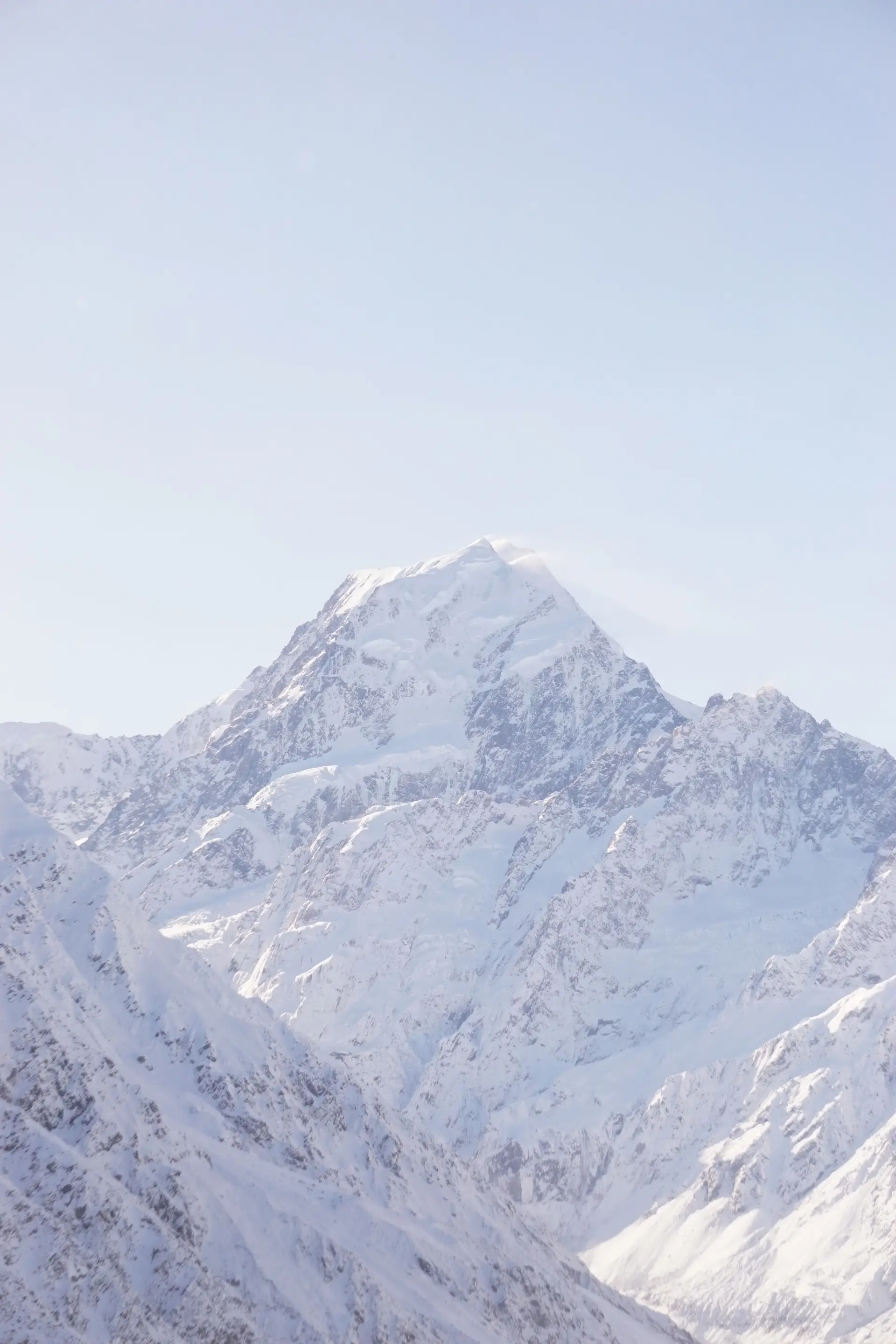 Frosty New Zealand mountains
