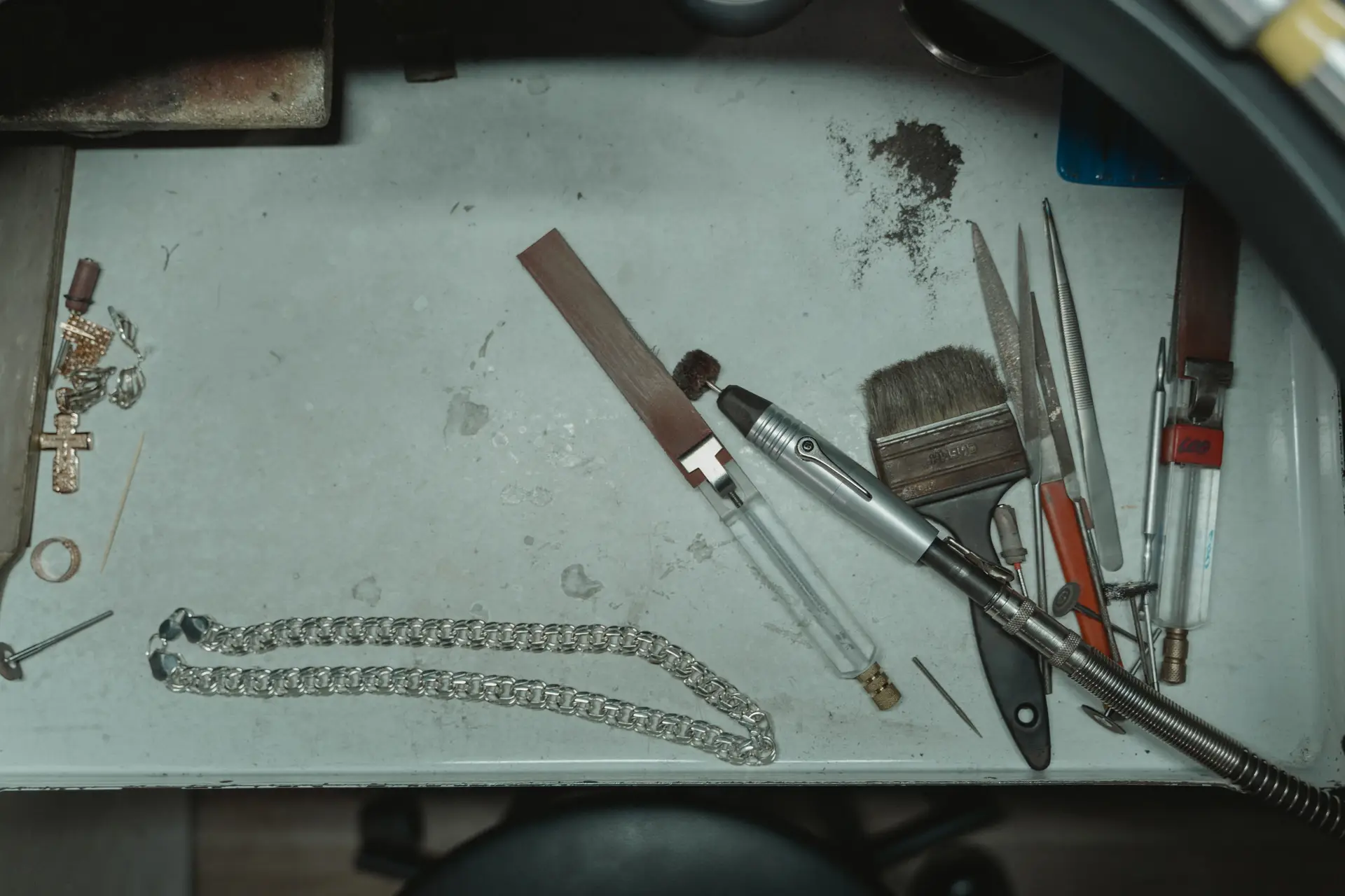 Reimagining heirloom pearls on a workbench
